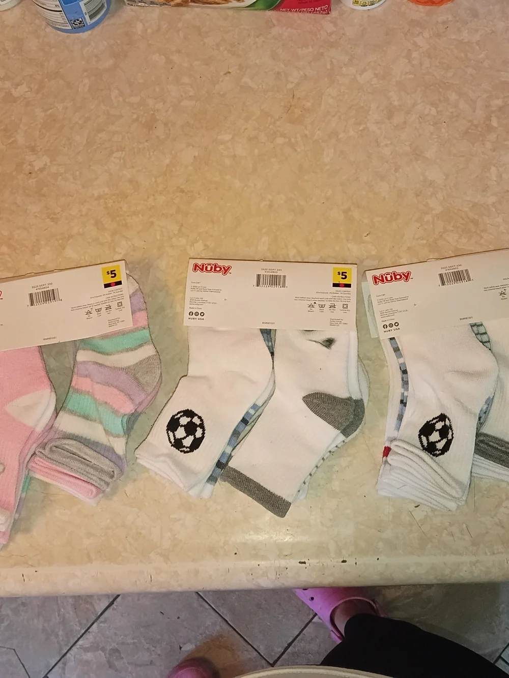 Kids Soccer Ankle Socks - White (3 Pack)18 Total
